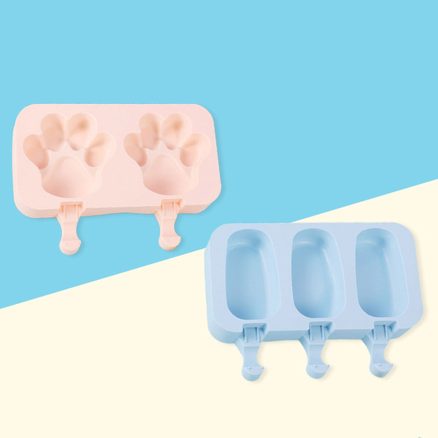 Silicone Popsicle Mold Ice Cream Molds Cake Mould DIY Homemade Cartoon Shape Ice Cream Mould Maker Trays Kitchen Accessories