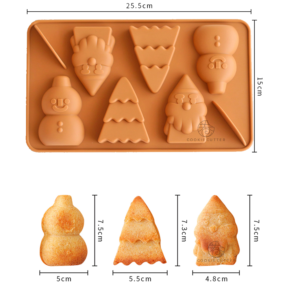 Christmas Series Silicone Mold Cookie Mold Sugar Craft Fondant Cake Chocolate Candy Xmas decoration Kitchen Baking Tools