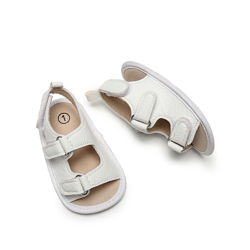 New Baby Sandals Baby Shoes Baby Boy Girl Sandals PU Soft Bottom Sole Anti-Slip Infant First Walker Crib Shoes Newborn Moccasins