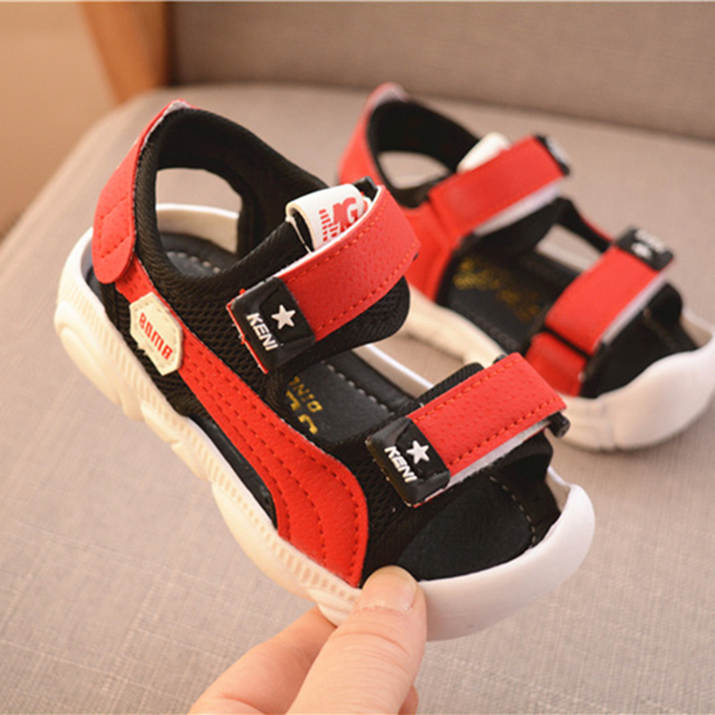 Summer Children Shoes Boys Soft Soles Beach Shoes Male Baby Baotou Anti-kick Kids Sandals 1-5 Years Boy Girl Sandals