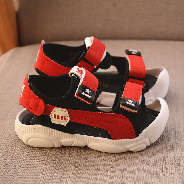 Summer Children Shoes Boys Soft Soles Beach Shoes Male Baby Baotou Anti-kick Kids Sandals 1-5 Years Boy Girl Sandals