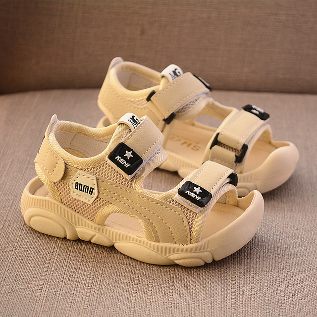 Summer Children Shoes Boys Soft Soles Beach Shoes Male Baby Baotou Anti-kick Kids Sandals 1-5 Years Boy Girl Sandals