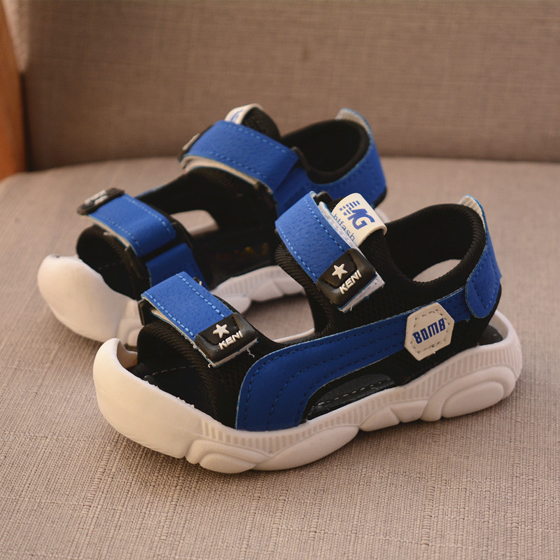 Summer Children Shoes Boys Soft Soles Beach Shoes Male Baby Baotou Anti-kick Kids Sandals 1-5 Years Boy Girl Sandals
