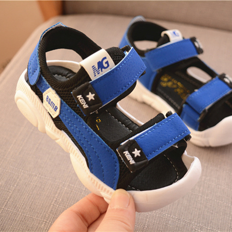 Summer Children Shoes Boys Soft Soles Beach Shoes Male Baby Baotou Anti-kick Kids Sandals 1-5 Years Boy Girl Sandals