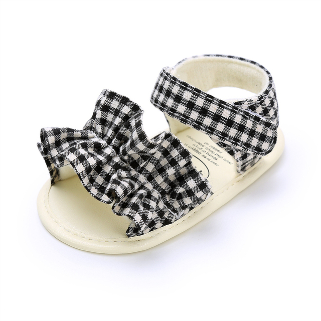Baby Girls Sandals Canvas Bowknot Toddlers Newborn Infantil Sandals Summer Infant Baby Girls Soft Crib Shoes Infants Sandal