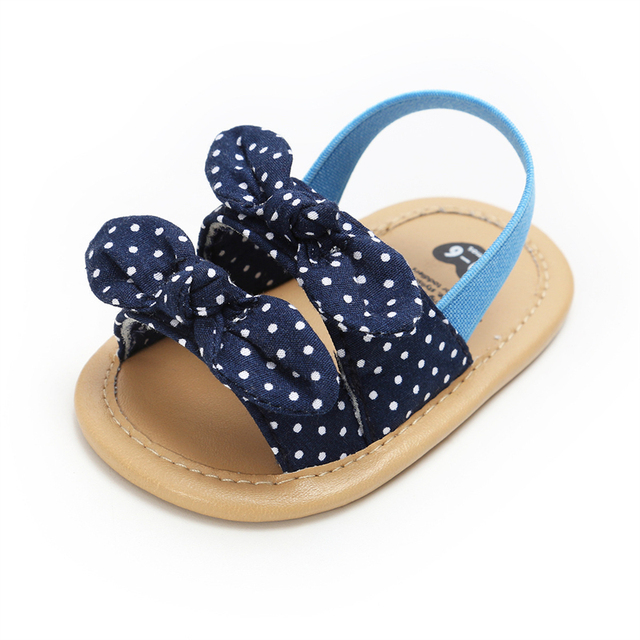 Baby Girls Sandals Canvas Bowknot Toddlers Newborn Infantil Sandals Summer Infant Baby Girls Soft Crib Shoes Infants Sandal