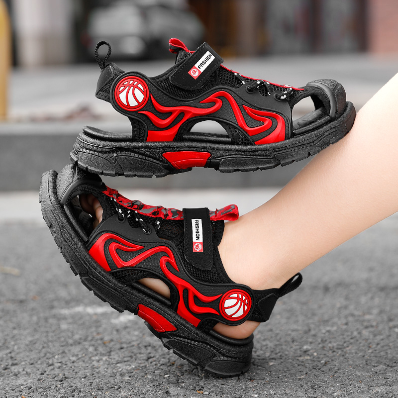 Summer Children Sandals for Boy 7 8 9 12 Years Boys Kids Beach Shoes Fashion Boys Baotou Non-slip Sandalias EUR Size 31-39