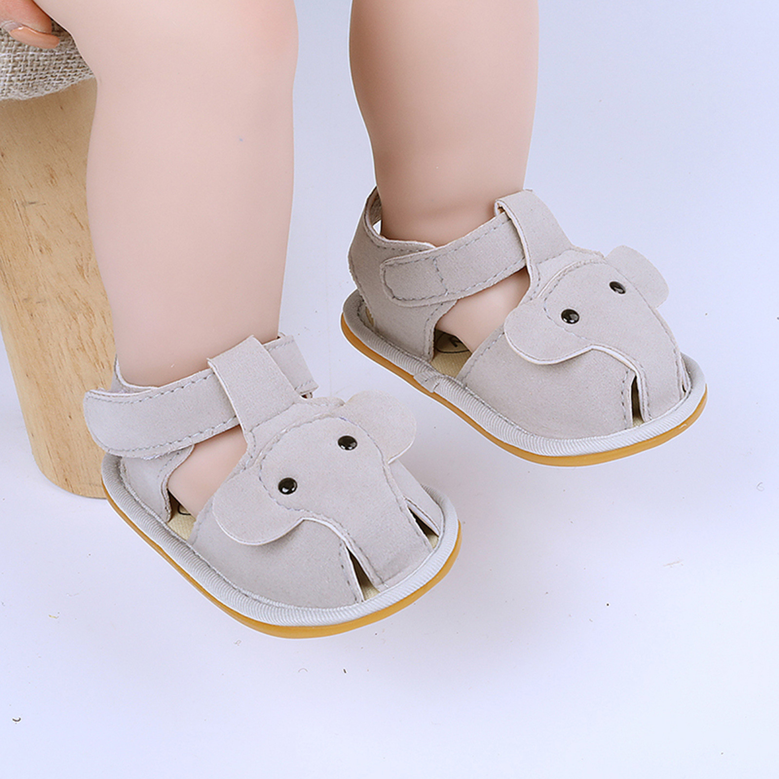 0-18 Months Infant Crib Shoes Summer Children Toddler Baby Girls Elephant Sandals Cork Shoes Beach Shoes Prewalker Zapatos