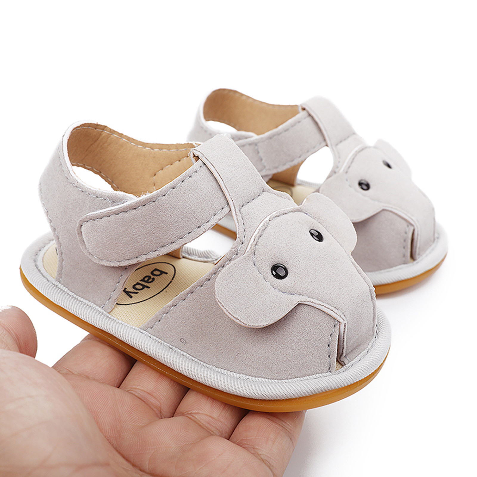 0-18 Months Infant Crib Shoes Summer Children Toddler Baby Girls Elephant Sandals Cork Shoes Beach Shoes Prewalker Zapatos