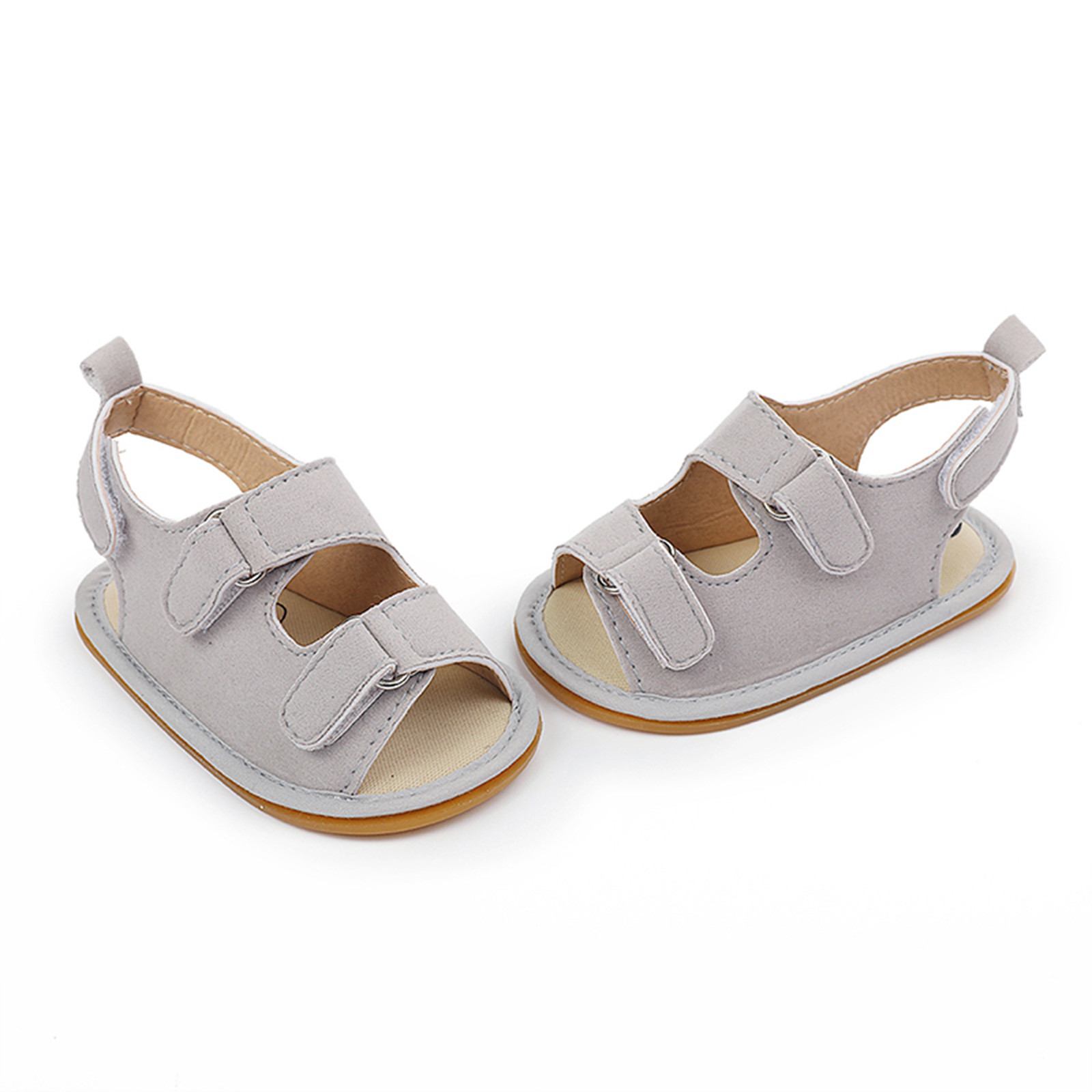 0-18 Months Newborn Crib Shoes Summer Infant Toddler Baby Children Girls Boys Hook Loop Open Toe Sandals Shoes Prewalker Shoes