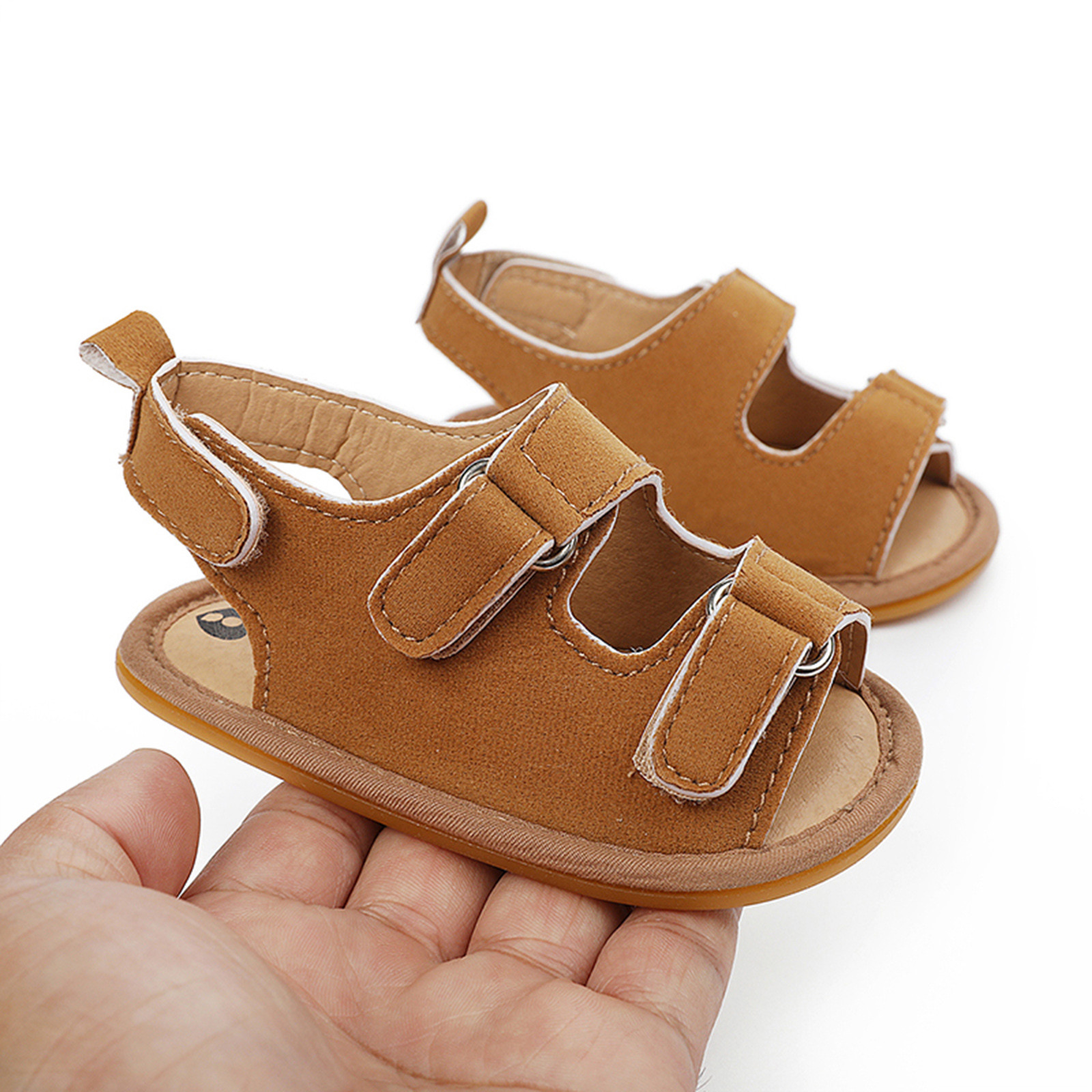 0-18 Months Newborn Crib Shoes Summer Infant Toddler Baby Children Girls Boys Hook Loop Open Toe Sandals Shoes Prewalker Shoes