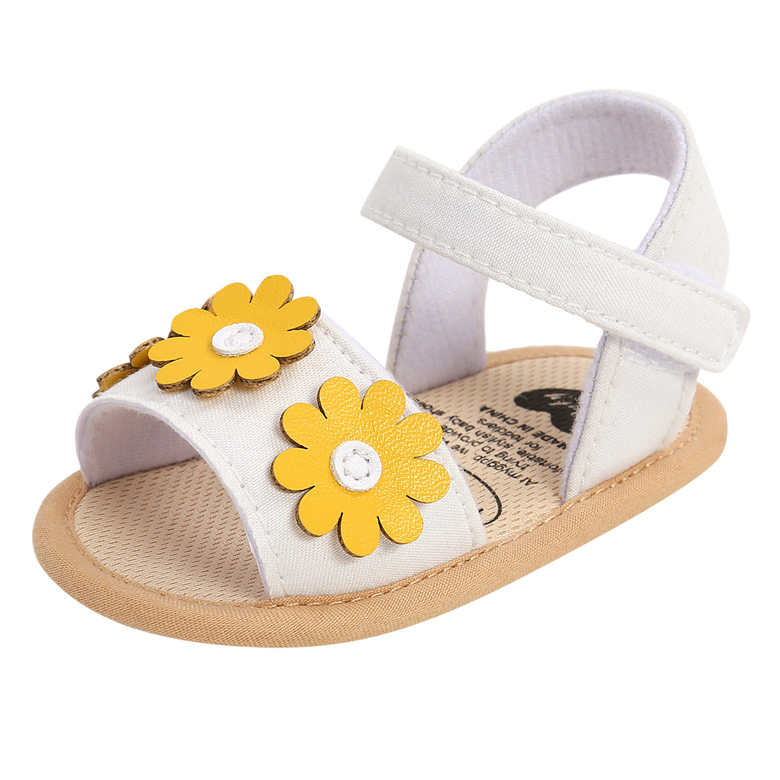 0-18 Month Baby Crib Shoes Girls soft sole Princess Sandals Summer Shoes Flowers Outdoor First Walk Toddler Girls Prewalker