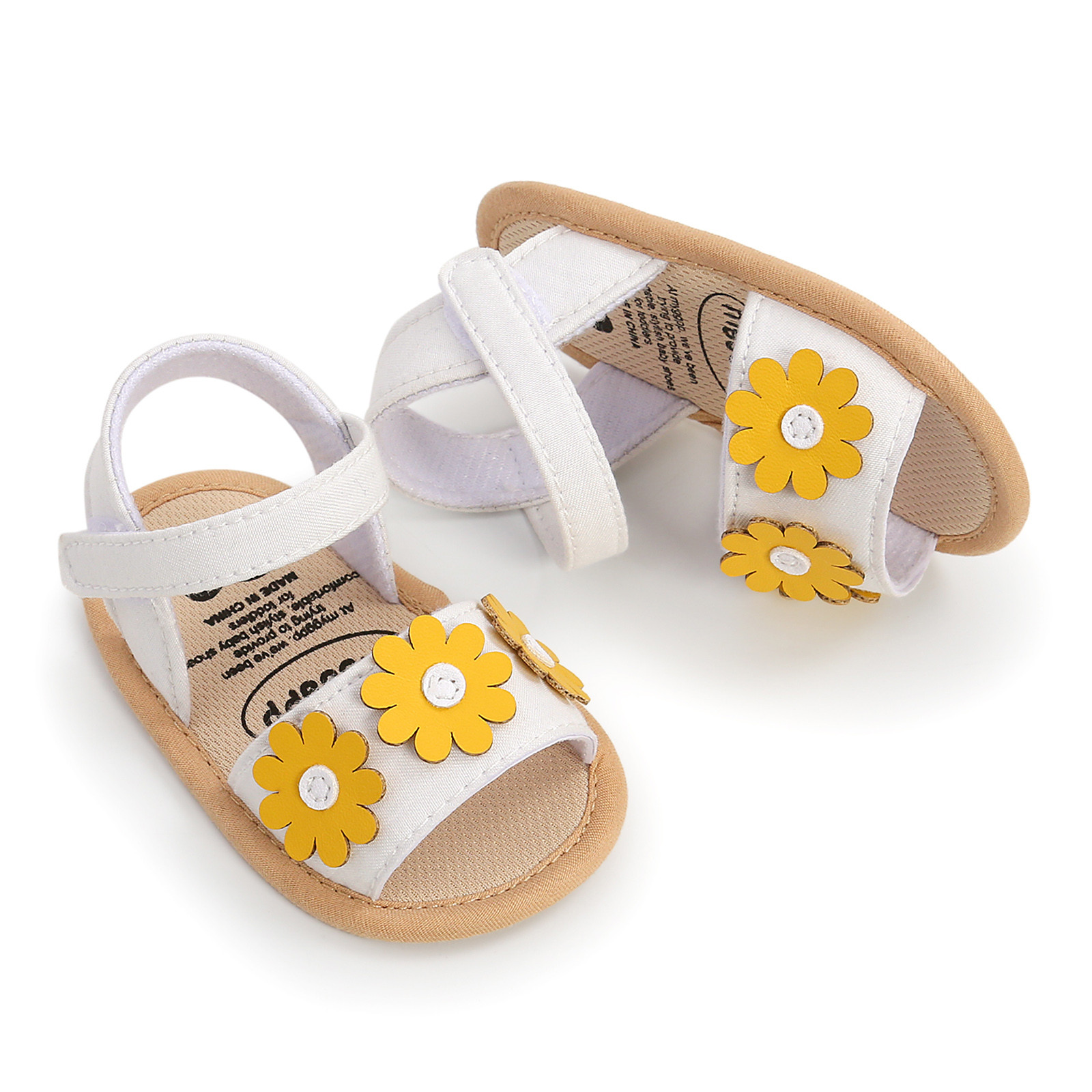 0-18 Month Baby Crib Shoes Girls soft sole Princess Sandals Summer Shoes Flowers Outdoor First Walk Toddler Girls Prewalker
