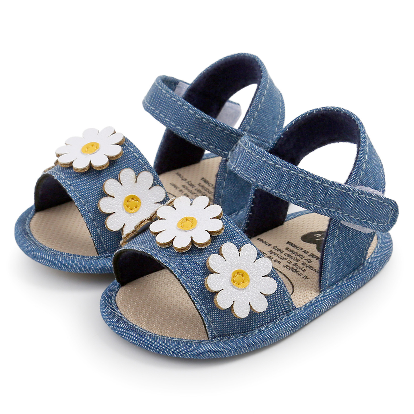 0-18 Month Baby Crib Shoes Girls soft sole Princess Sandals Summer Shoes Flowers Outdoor First Walk Toddler Girls Prewalker