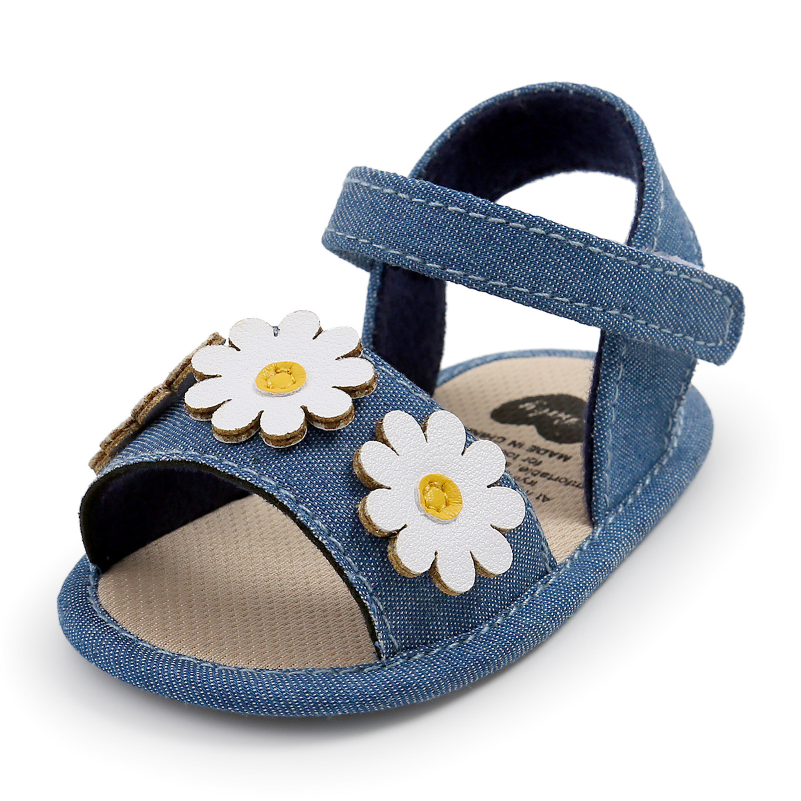 0-18 Month Baby Crib Shoes Girls soft sole Princess Sandals Summer Shoes Flowers Outdoor First Walk Toddler Girls Prewalker