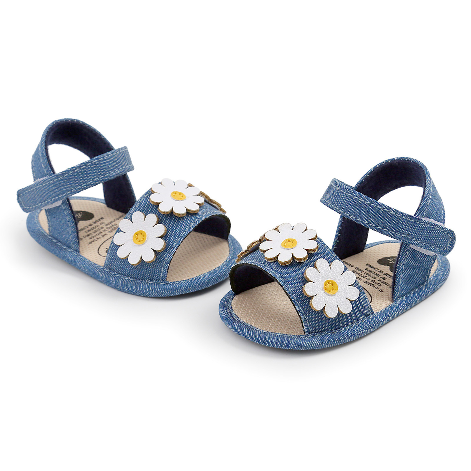 0-18 Month Baby Crib Shoes Girls soft sole Princess Sandals Summer Shoes Flowers Outdoor First Walk Toddler Girls Prewalker