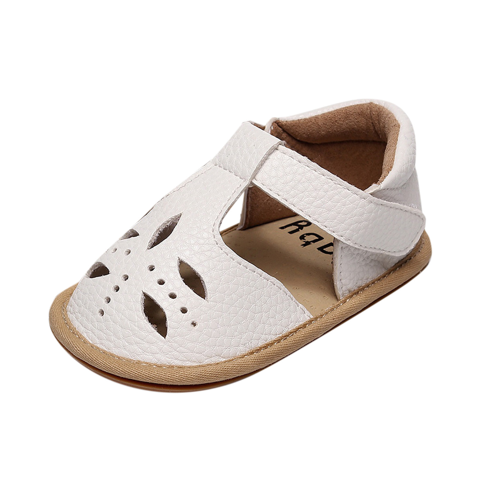 3-24 Month Infant Cork Shoes Boys Girls Single Shoes First Walkers Shoes Summer Toddler Hollow Out Flat Sandals Princess Shoes