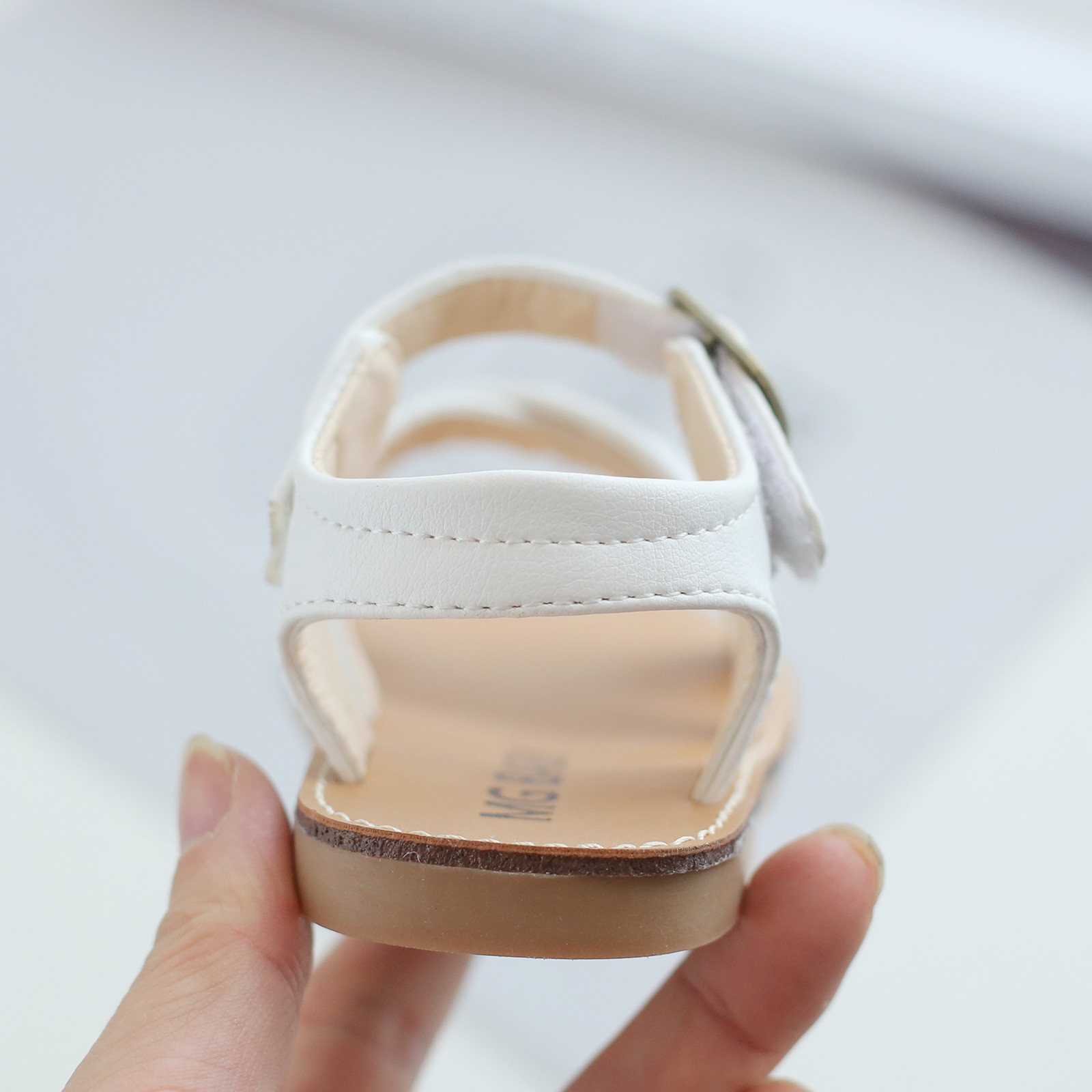 Kids Sandals Children Girls Open-toed Princess Beach Shoes Soft-soled Non-slip Sandals Summer Cross Bandage Buckle Strap Sandals