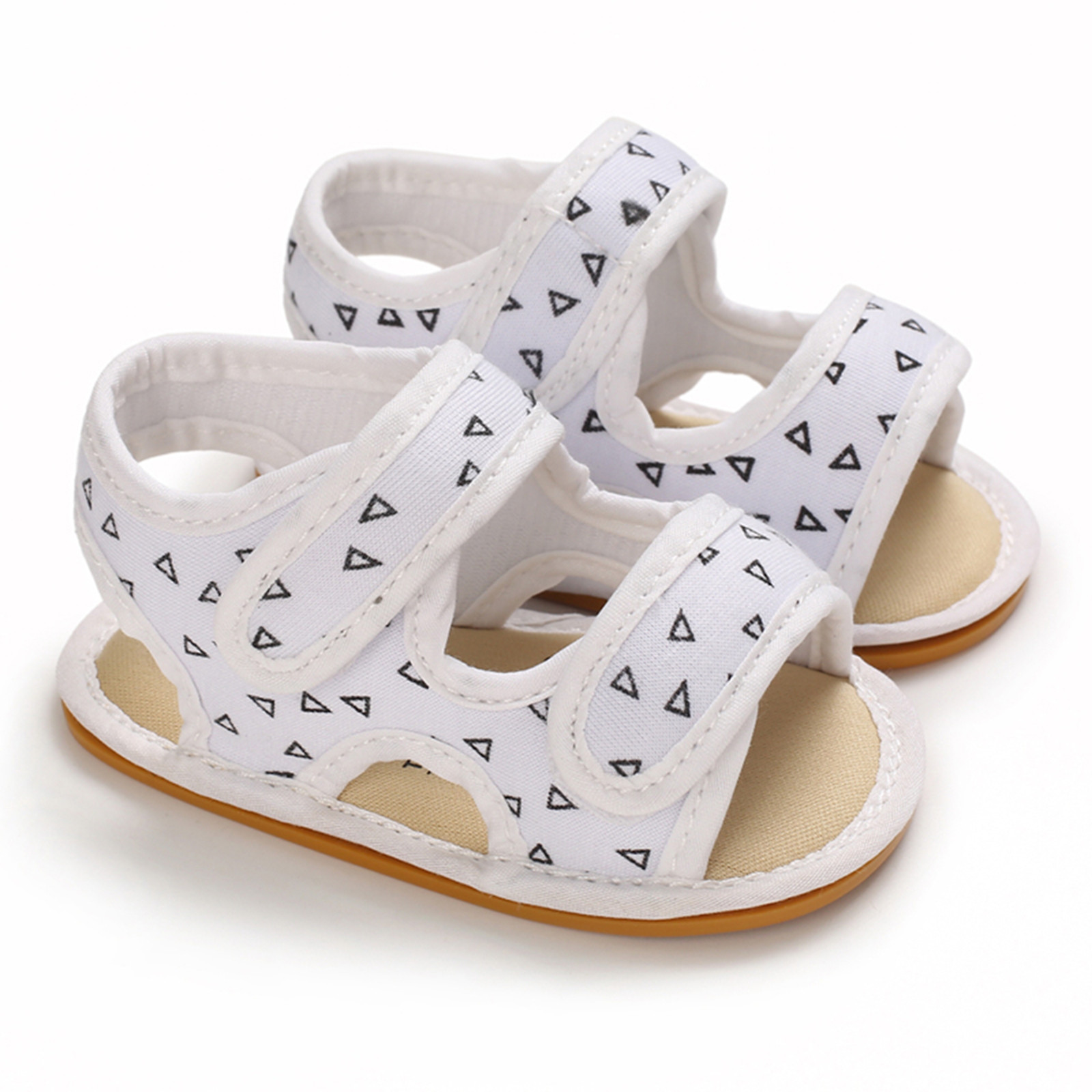 Newborn Soft Sole Crib Shoes Sandals Baby Boys Girls Sandals Soft Non-slip Rubber Sole Prewalker Flat Walking Shoes Prewalker
