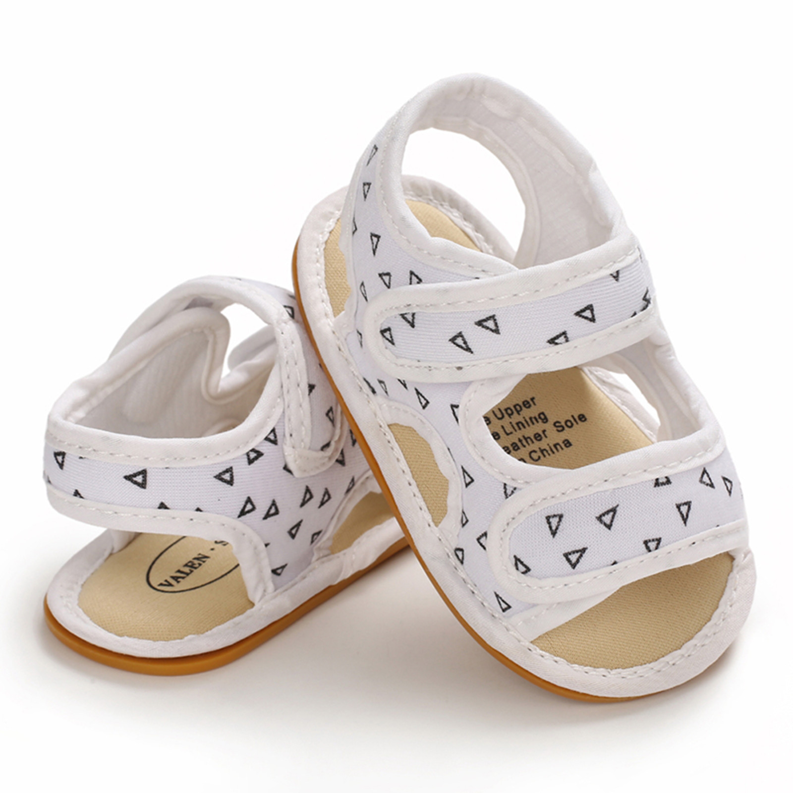 Newborn Soft Sole Crib Shoes Sandals Baby Boys Girls Sandals Soft Non-slip Rubber Sole Prewalker Flat Walking Shoes Prewalker