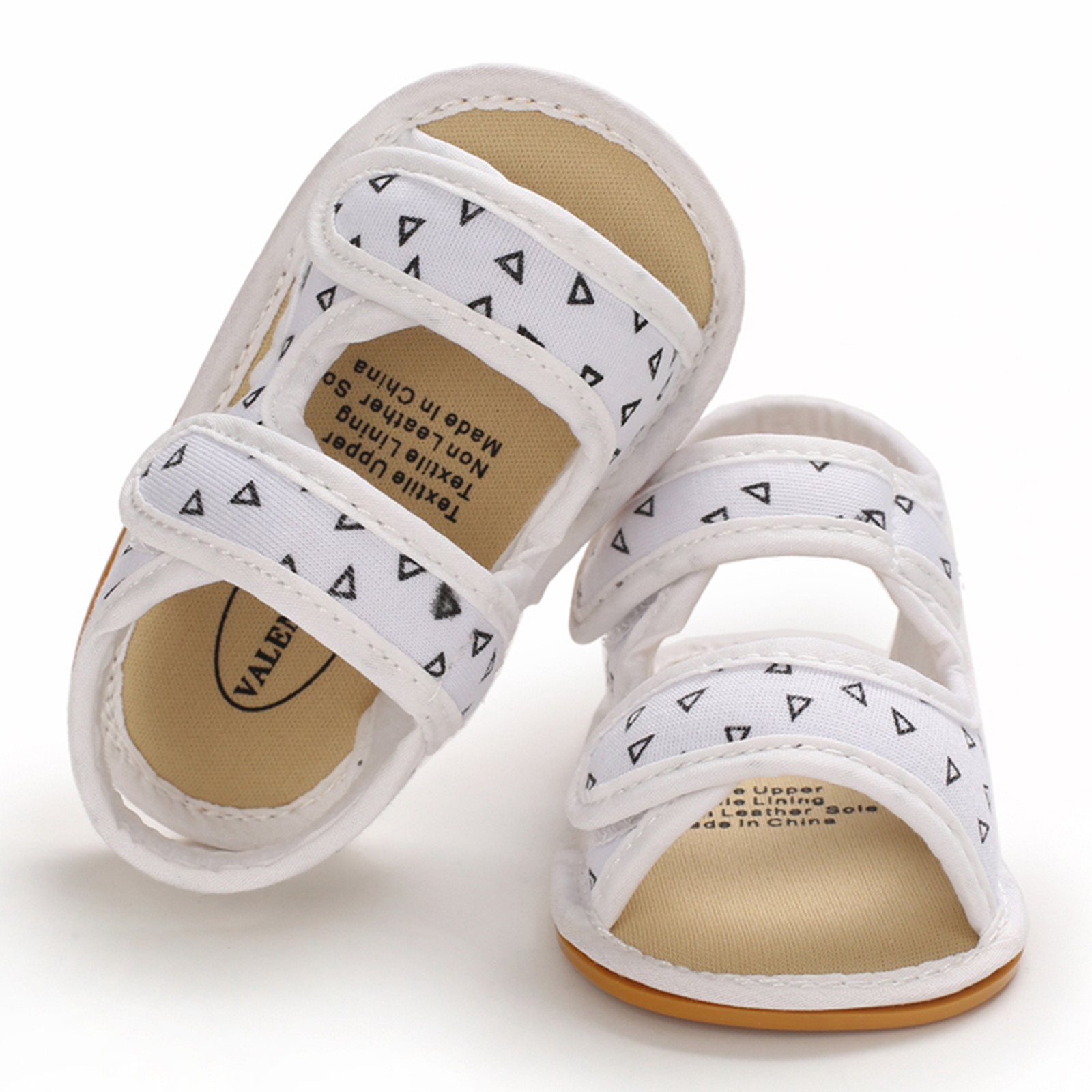 Newborn Soft Sole Crib Shoes Sandals Baby Boys Girls Sandals Soft Non-slip Rubber Sole Prewalker Flat Walking Shoes Prewalker