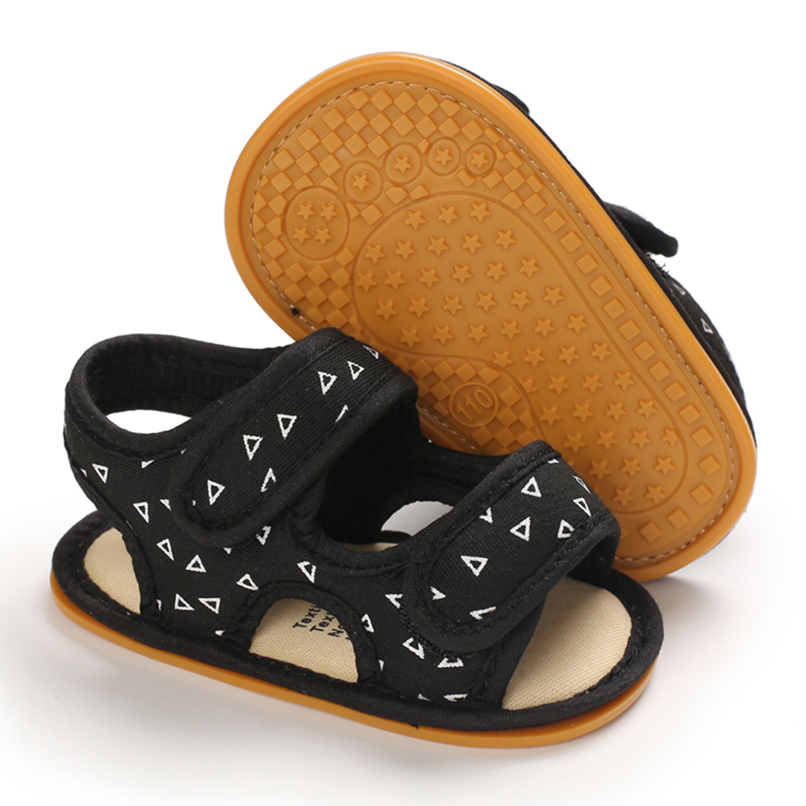 Newborn Soft Sole Crib Shoes Sandals Baby Boys Girls Sandals Soft Non-slip Rubber Sole Prewalker Flat Walking Shoes Prewalker