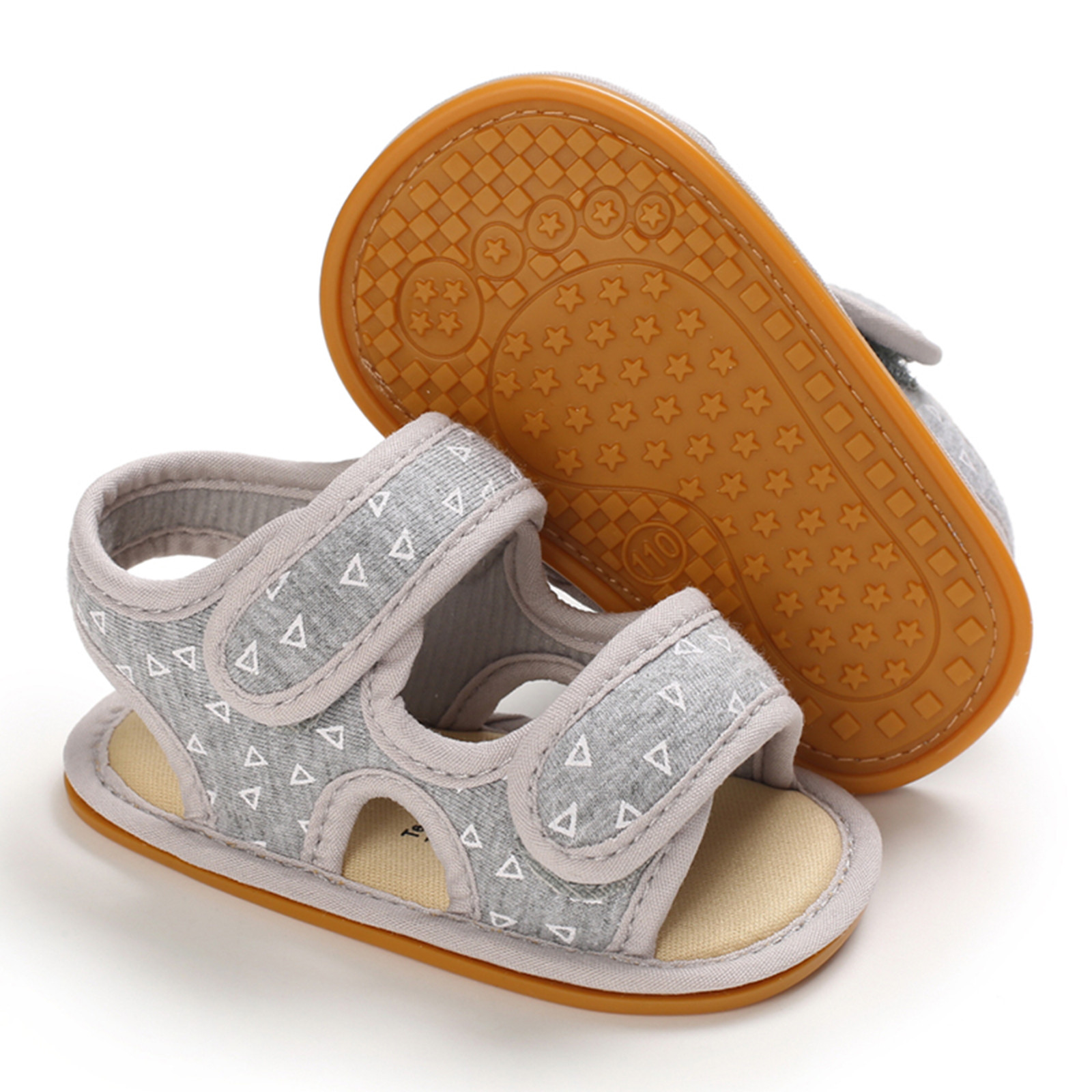 Newborn Soft Sole Crib Shoes Sandals Baby Boys Girls Sandals Soft Non-slip Rubber Sole Prewalker Flat Walking Shoes Prewalker