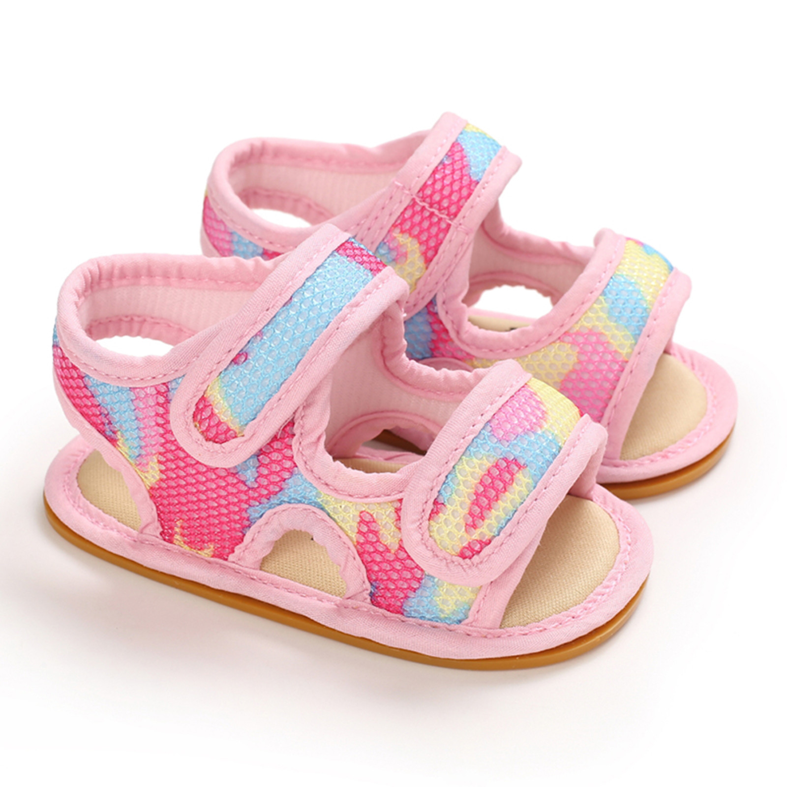 Newborn Soft Sole Crib Shoes Sandals Baby Boys Girls Sandals Soft Non-slip Rubber Sole Prewalker Flat Walking Shoes Prewalker
