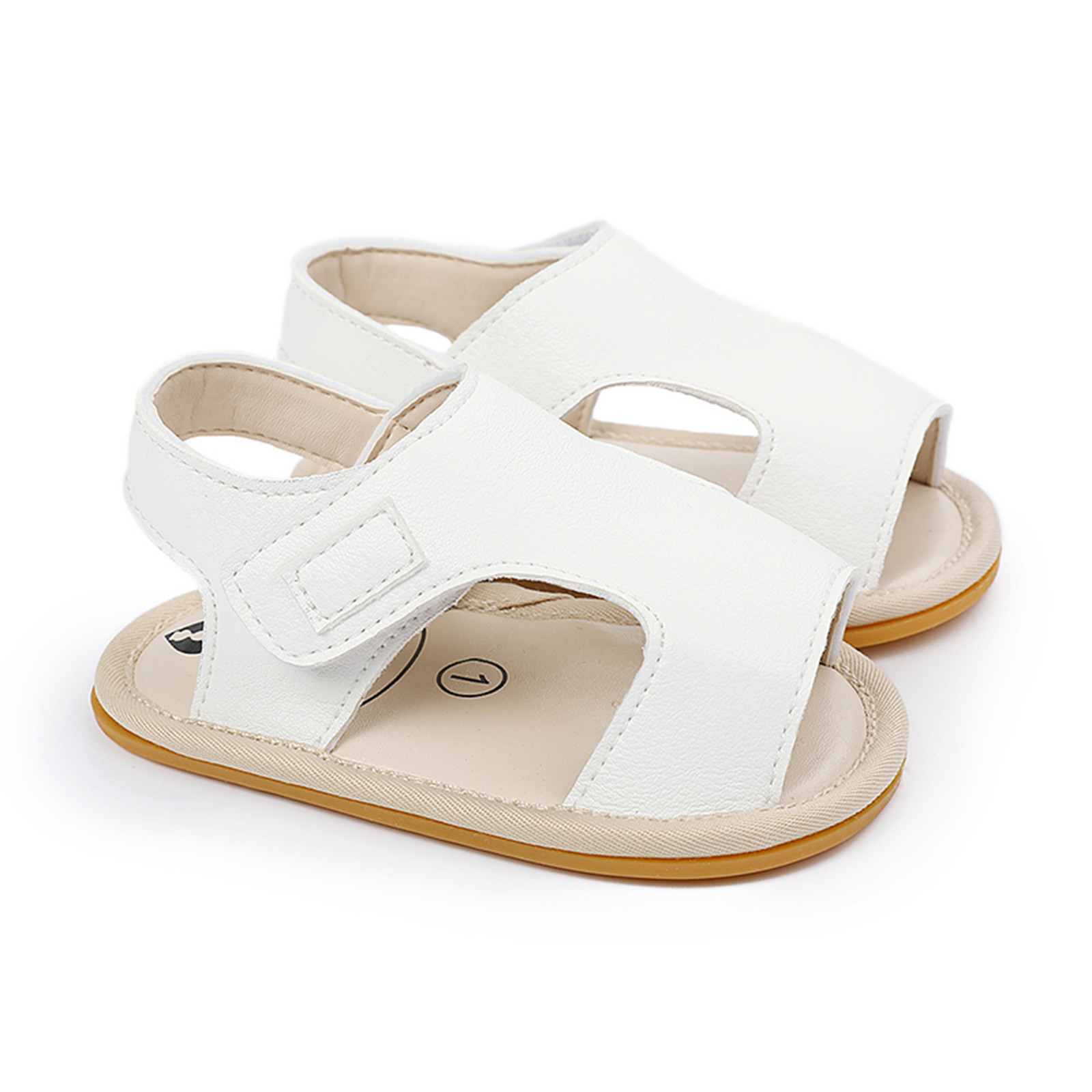 Summer Soft Sole Cork Shoes Sandals Children Toddler Baby Girls Boys Solid Beach Shoes Gladiator Sandals Prewalker Flat Sandals