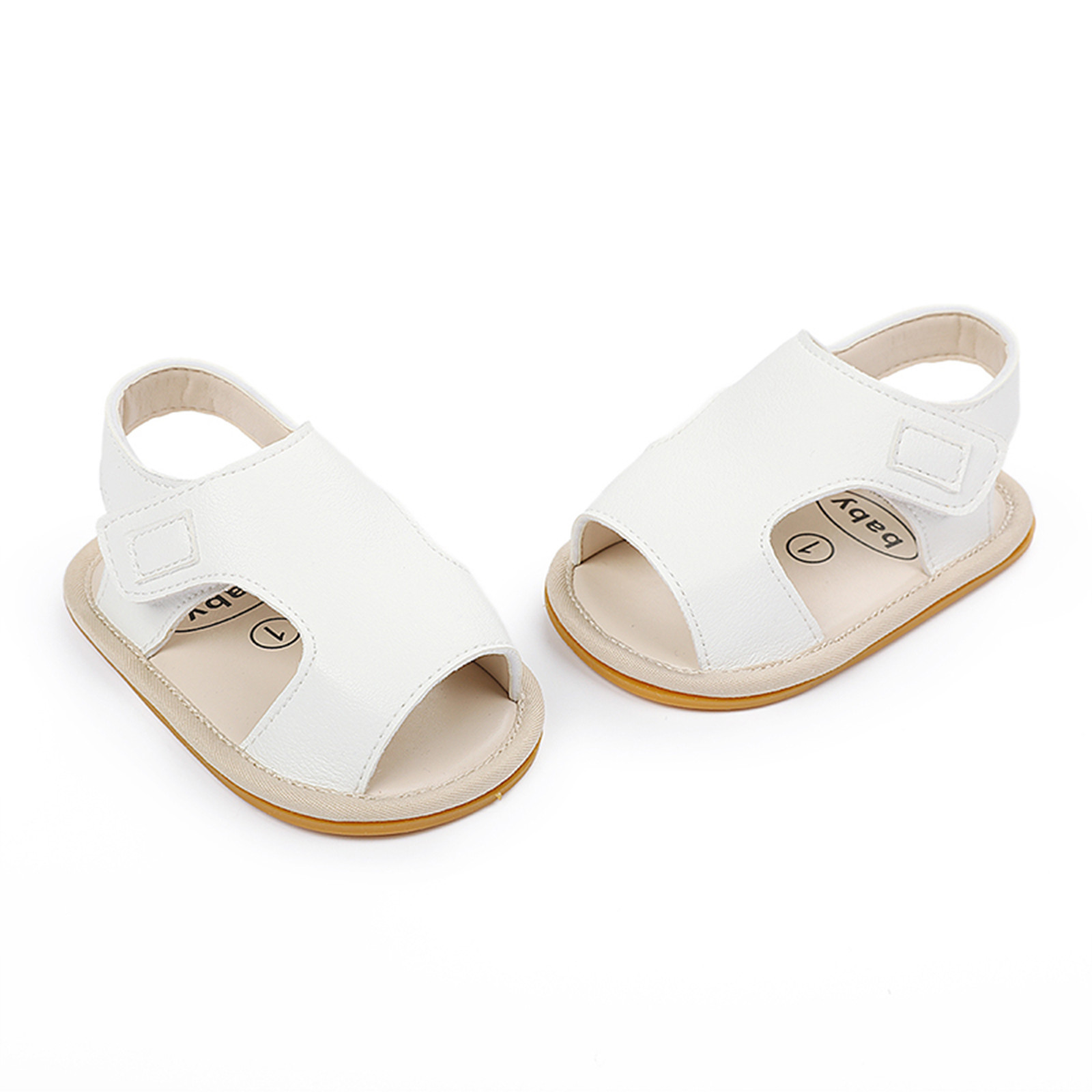 Summer Soft Sole Cork Shoes Sandals Children Toddler Baby Girls Boys Solid Beach Shoes Gladiator Sandals Prewalker Flat Sandals