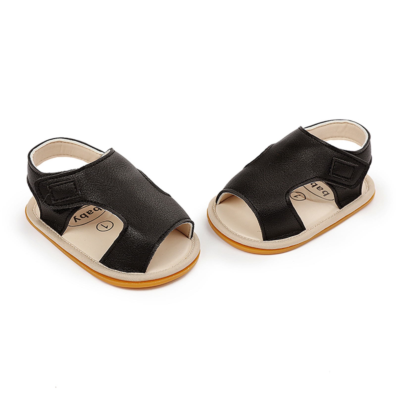 Summer Soft Sole Cork Shoes Sandals Children Toddler Baby Girls Boys Solid Beach Shoes Gladiator Sandals Prewalker Flat Sandals
