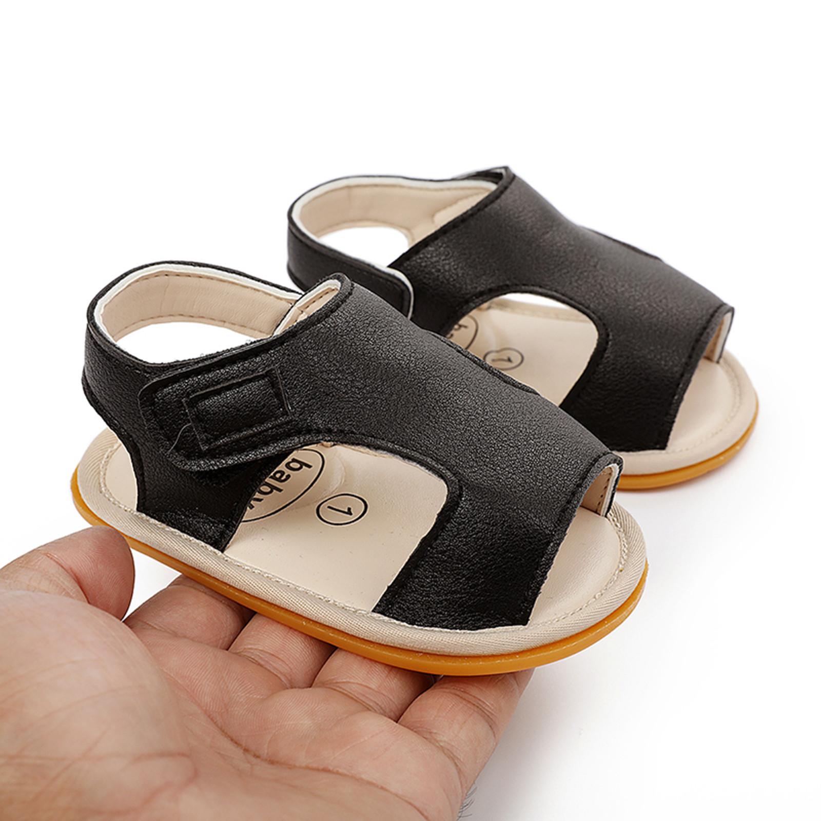 Summer Soft Sole Cork Shoes Sandals Children Toddler Baby Girls Boys Solid Beach Shoes Gladiator Sandals Prewalker Flat Sandals