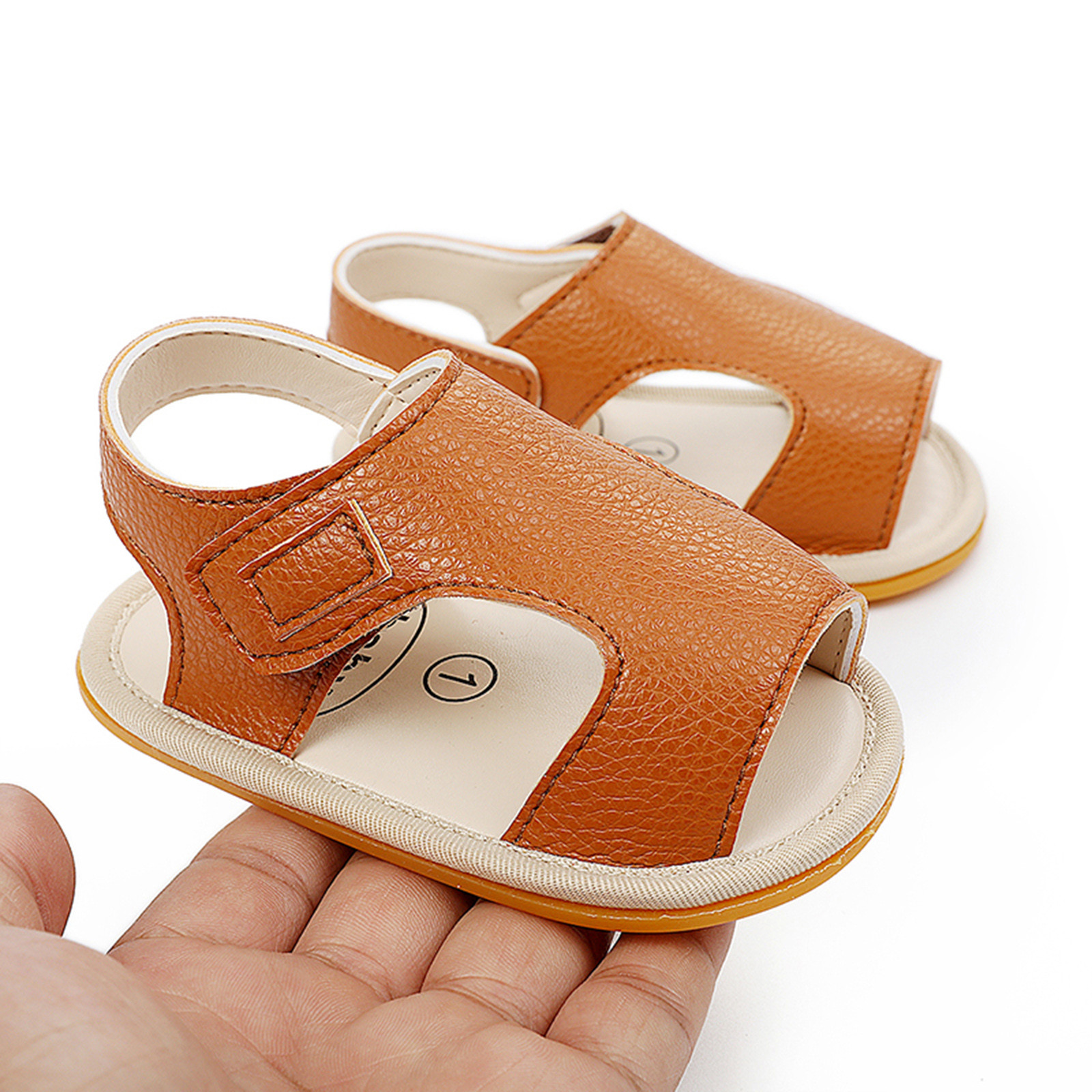 Summer Soft Sole Cork Shoes Sandals Children Toddler Baby Girls Boys Solid Beach Shoes Gladiator Sandals Prewalker Flat Sandals