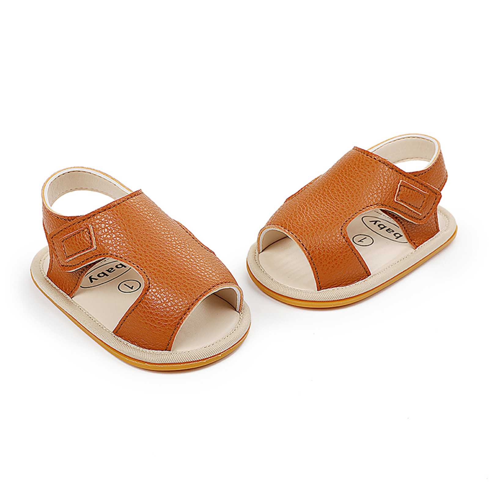 Summer Soft Sole Cork Shoes Sandals Children Toddler Baby Girls Boys Solid Beach Shoes Gladiator Sandals Prewalker Flat Sandals