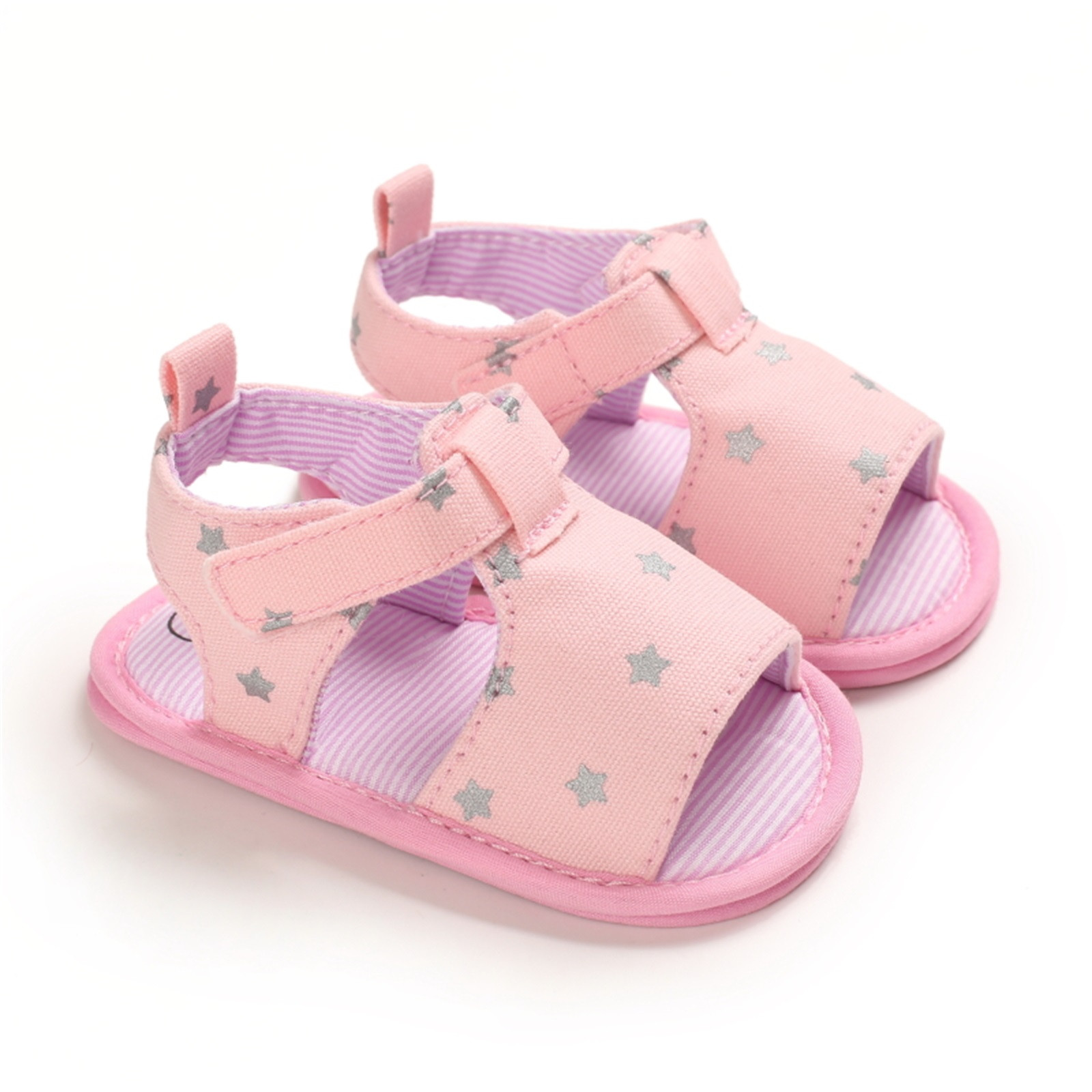 Toddler Baby Clothes Peep Toe Fashion Sandal Summer Flower Hollow Soft Anti-slip Crib Shoes Sandals Prewalker Hook Loop Shoes