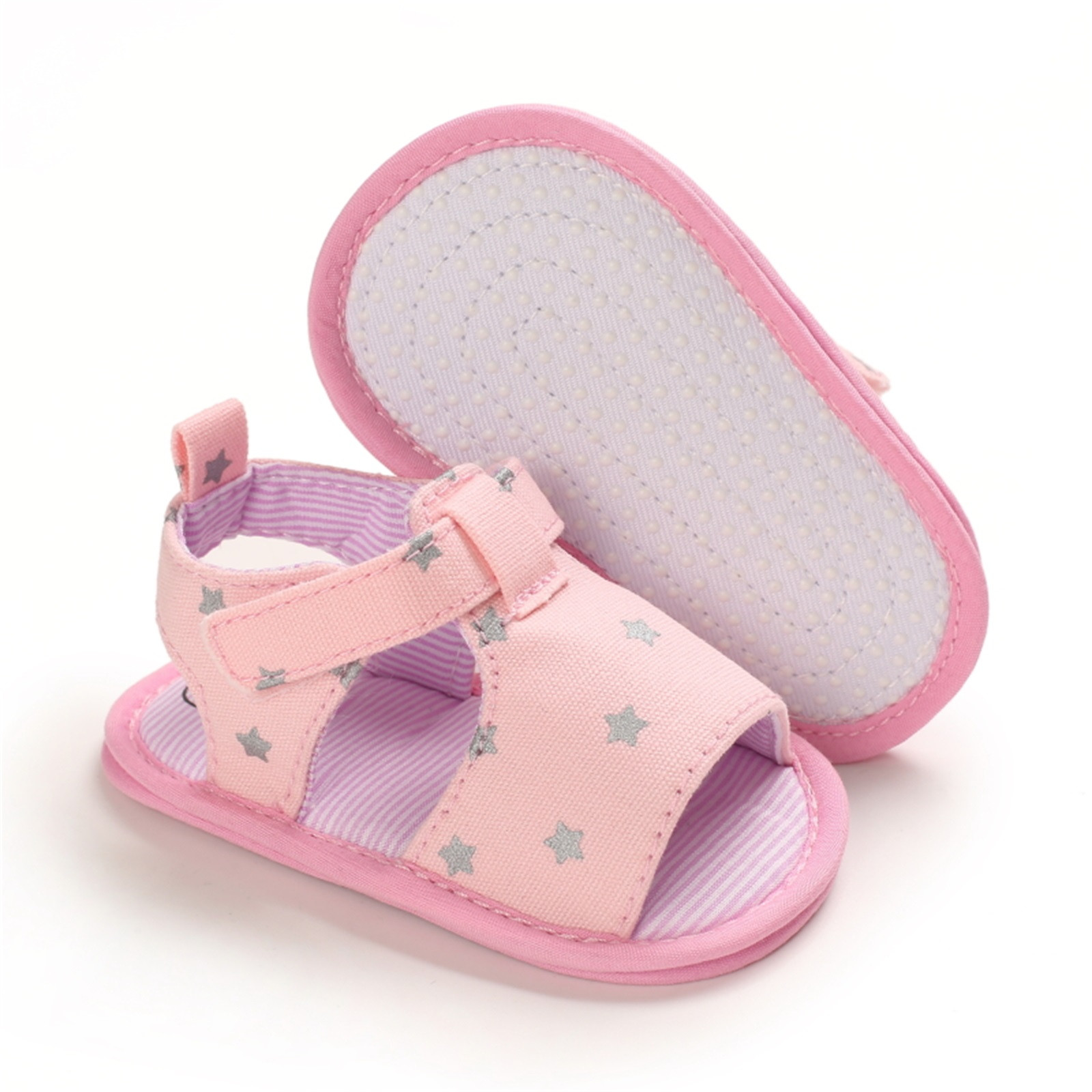 Toddler Baby Clothes Peep Toe Fashion Sandal Summer Flower Hollow Soft Anti-slip Crib Shoes Sandals Prewalker Hook Loop Shoes