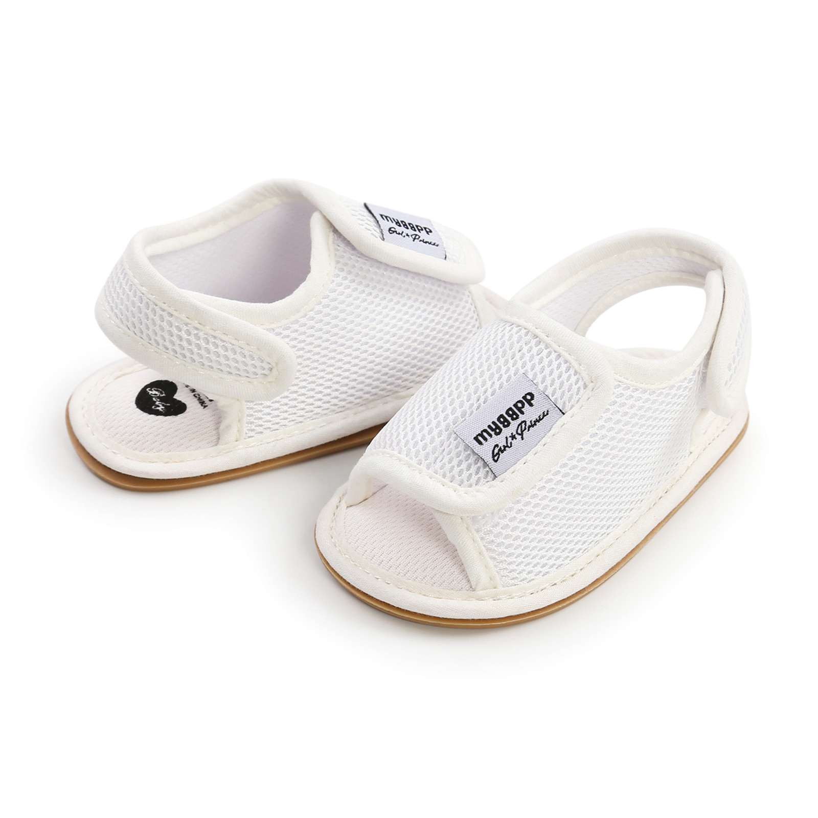 Baby Girls Boys Mesh Shoes Newborn Crib Shoes Sandals Soft Non-slip Rubber Sole Flat Walking Shoes Summer Open Toe Prewalker