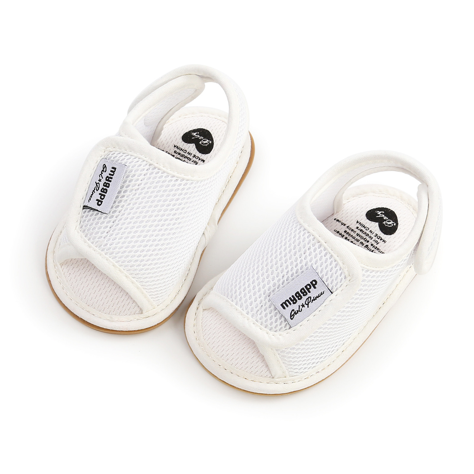 Baby Girls Boys Mesh Shoes Newborn Crib Shoes Sandals Soft Non-slip Rubber Sole Flat Walking Shoes Summer Open Toe Prewalker