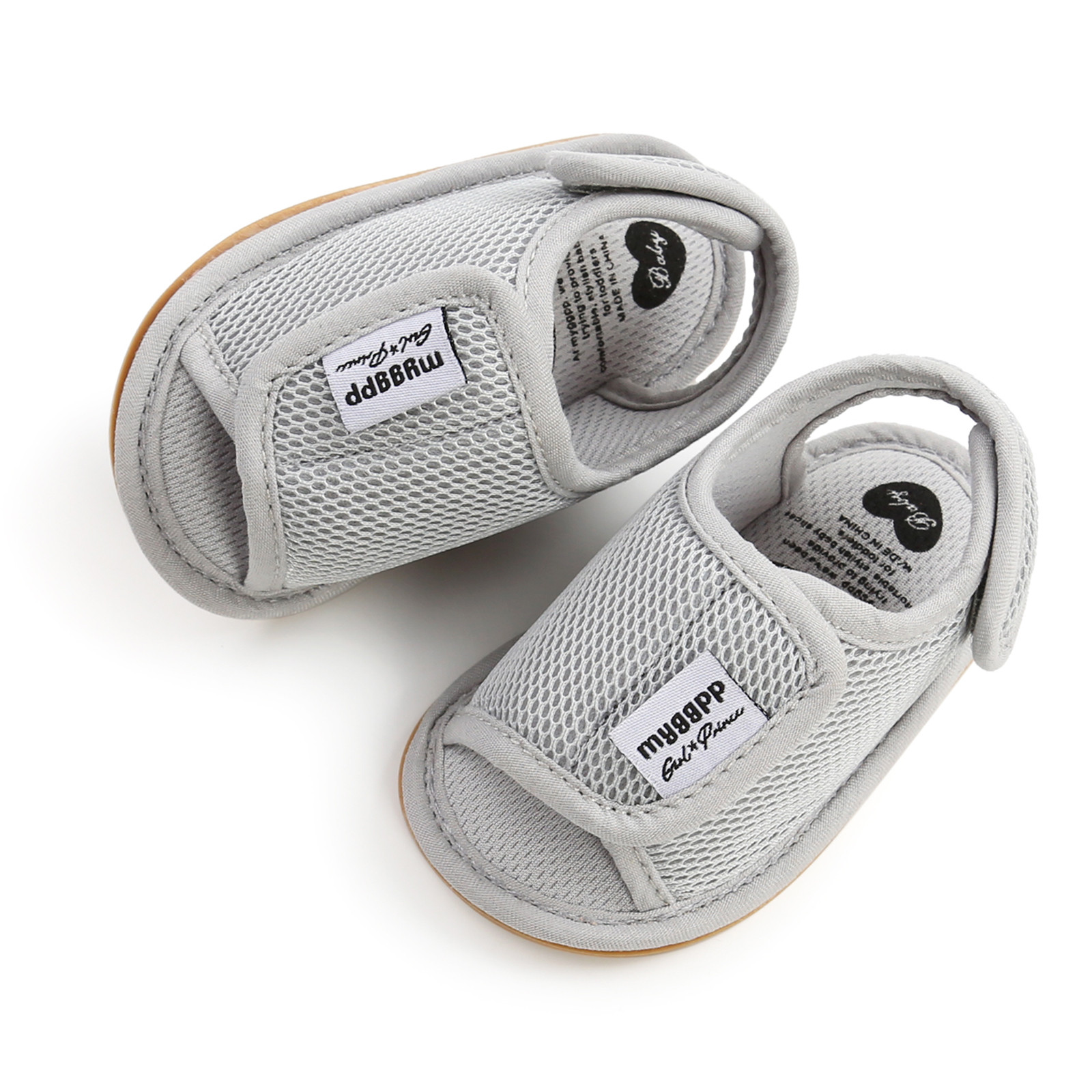 Baby Girls Boys Mesh Shoes Newborn Crib Shoes Sandals Soft Non-slip Rubber Sole Flat Walking Shoes Summer Open Toe Prewalker