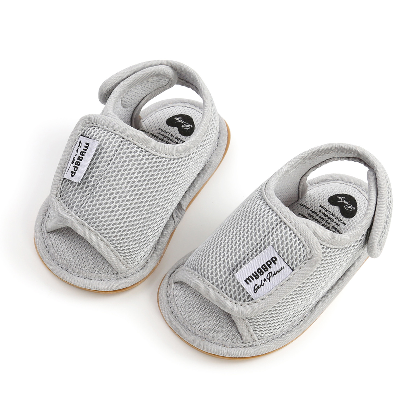 Baby Girls Boys Mesh Shoes Newborn Crib Shoes Sandals Soft Non-slip Rubber Sole Flat Walking Shoes Summer Open Toe Prewalker