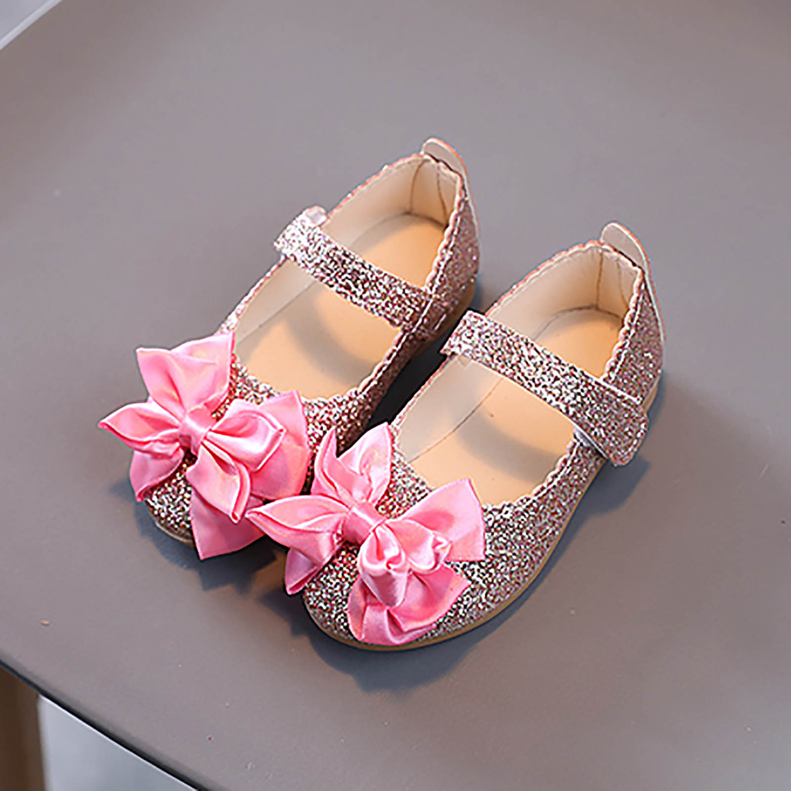 Summer Girls Sandals Infant Kids Baby Girls Bling Bowknot Shoes Single Princess Shoes Sandals Dancing Shoes Flat Heel Sandals