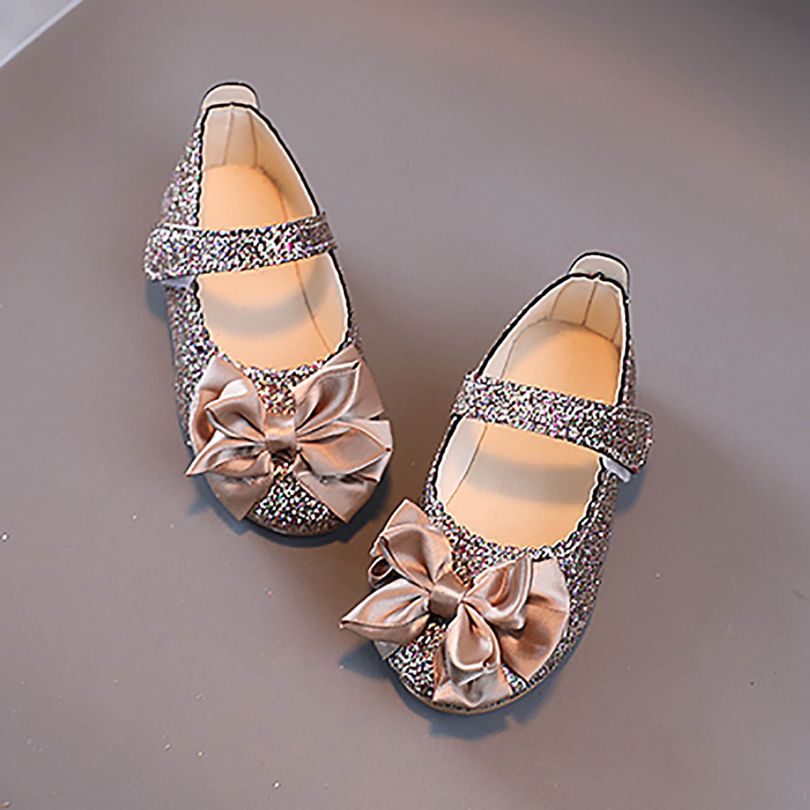 Summer Girls Sandals Infant Kids Baby Girls Bling Bowknot Shoes Single Princess Shoes Sandals Dancing Shoes Flat Heel Sandals