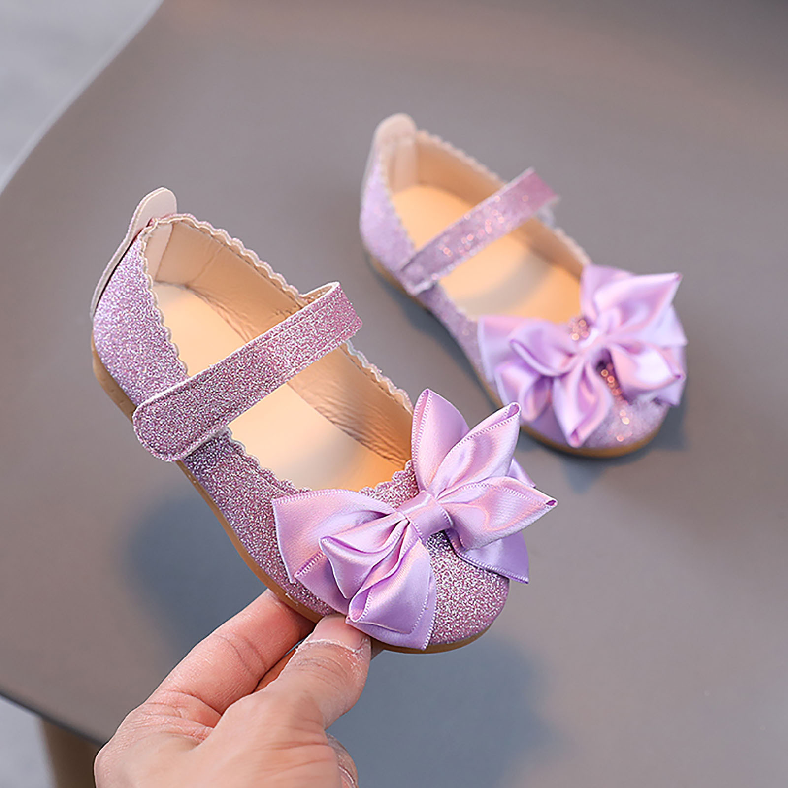 Summer Girls Sandals Infant Kids Baby Girls Bling Bowknot Shoes Single Princess Shoes Sandals Dancing Shoes Flat Heel Sandals