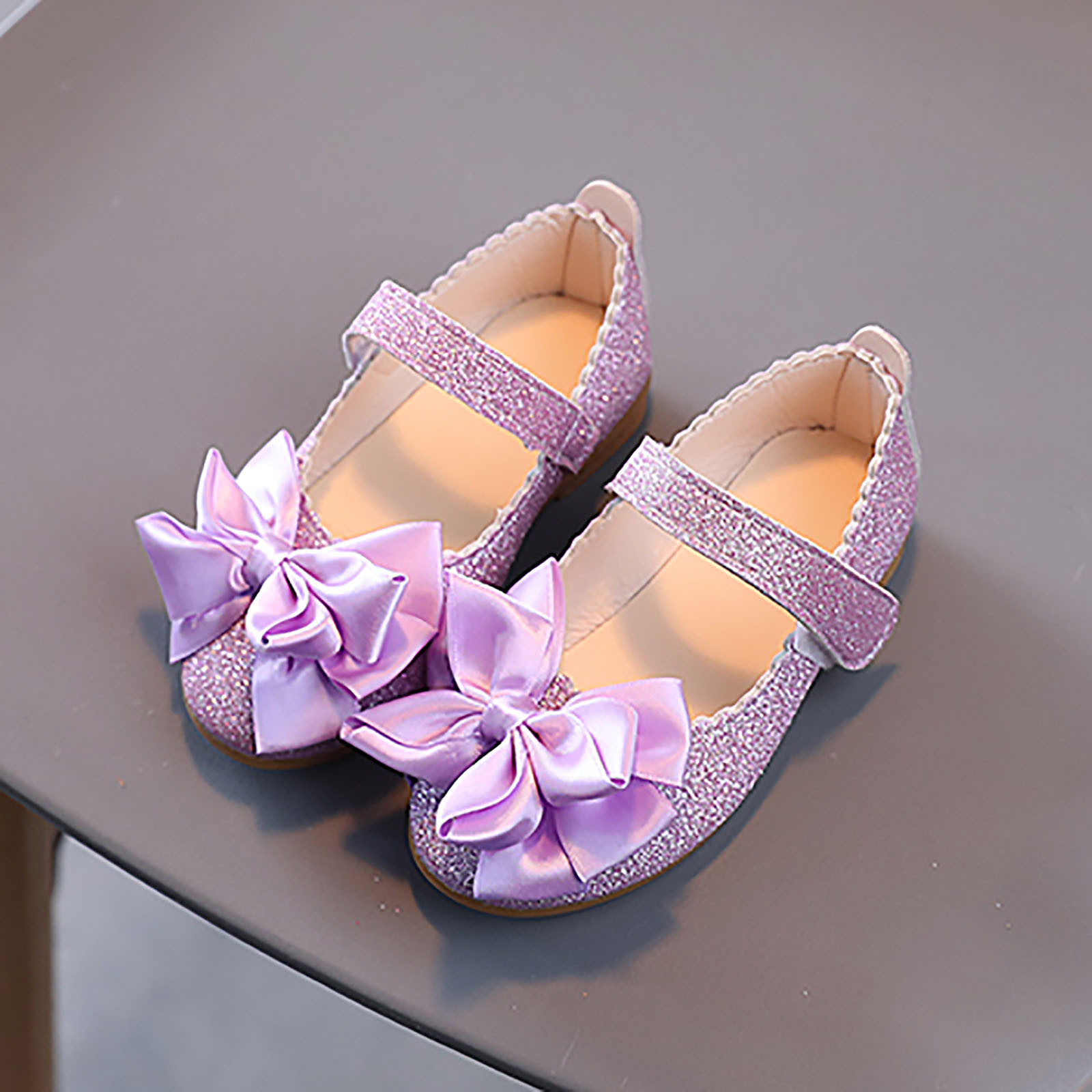 Summer Girls Sandals Infant Kids Baby Girls Bling Bowknot Shoes Single Princess Shoes Sandals Dancing Shoes Flat Heel Sandals