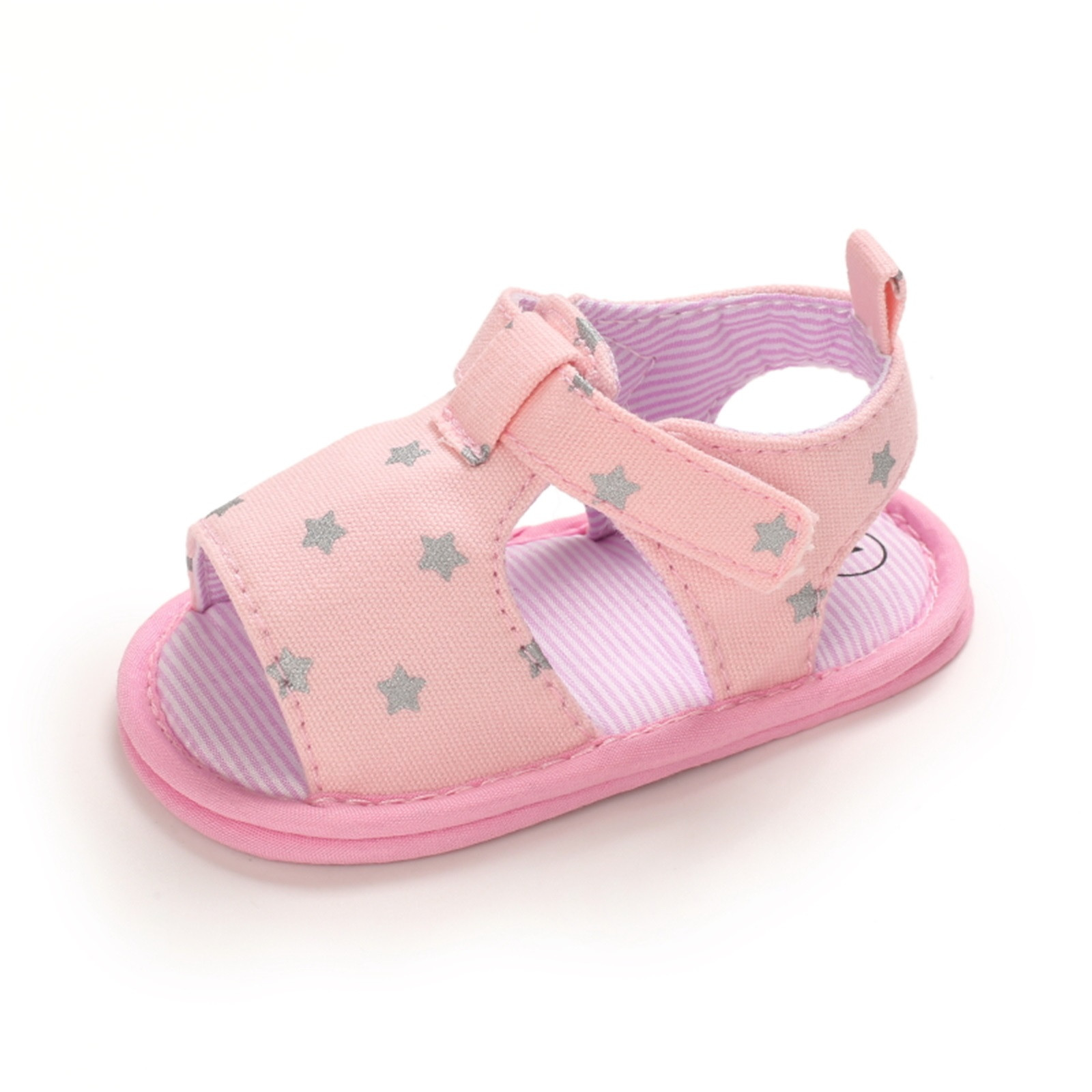Toddler Baby Clothes Peep Toe Fashion Sandal Summer Flower Hollow Soft Anti-slip Crib Shoes Sandals Prewalker Hook Loop Shoes