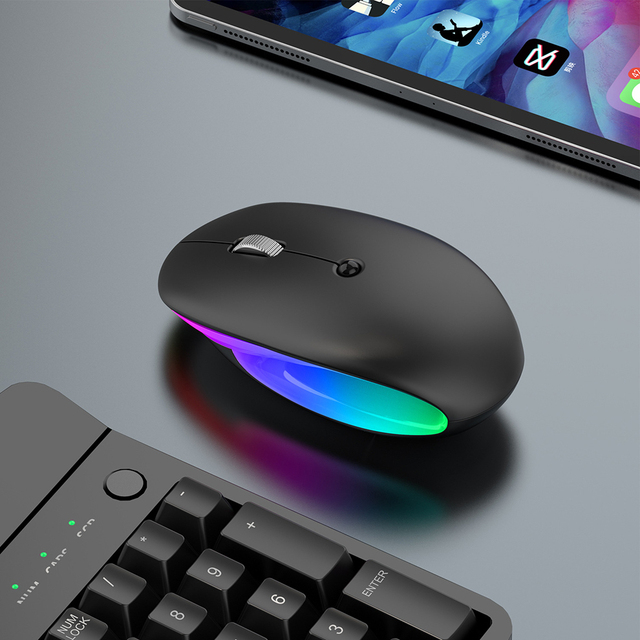 2.4g Bluetooth Wireless Mouse Rechargeable Mouse Ergonomic RGB Gaming Mouse