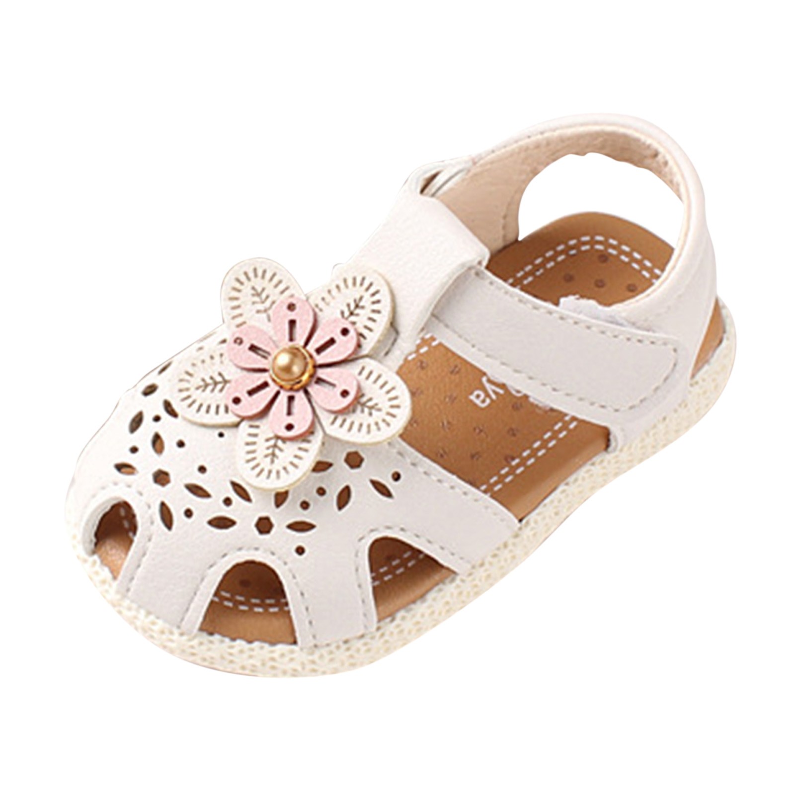 Spring And Summer Boys And Girls Toddler Sandals Flowers Hollow Light Breathable And Comfortable Squeaker Shoes Toddler Boys
