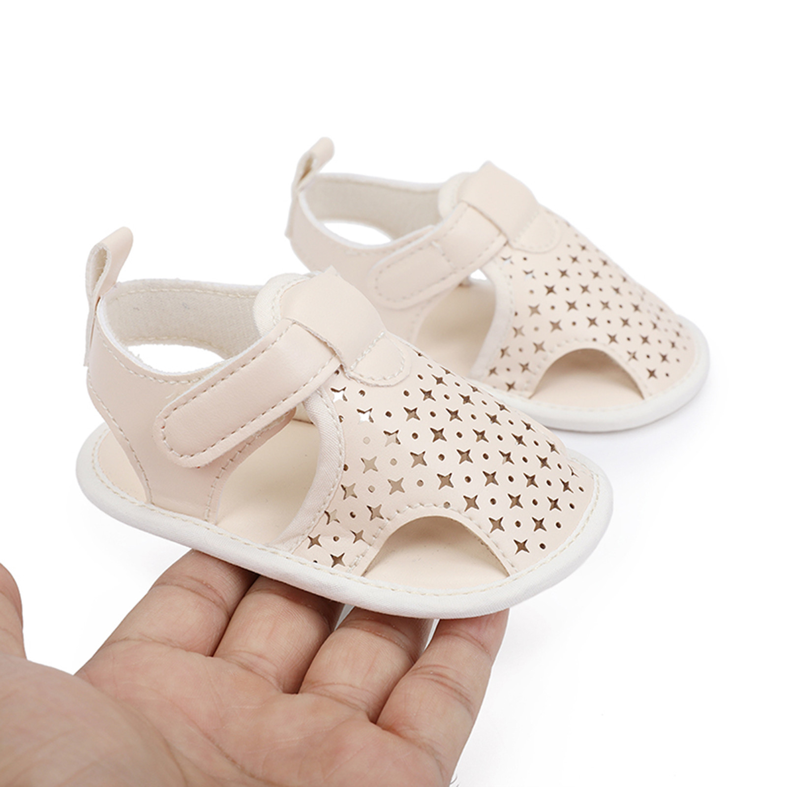 Newborn Shoes Hollow Soft Leather Hook Sandals Summer Children Toddler Baby Girls Hollow Out Sandals Princess Shoes Prewalker