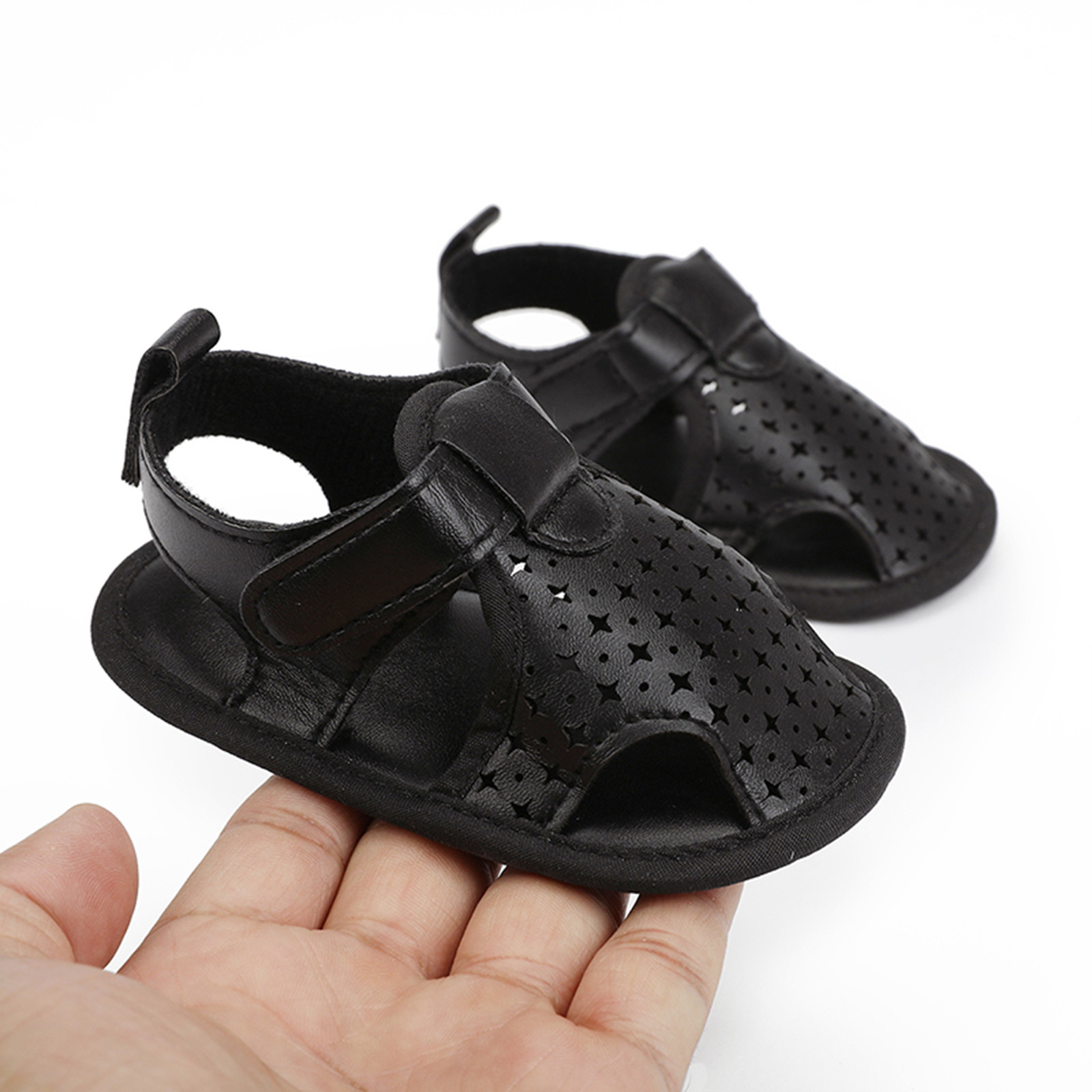 Newborn Shoes Hollow Soft Leather Hook Sandals Summer Children Toddler Baby Girls Hollow Out Sandals Princess Shoes Prewalker