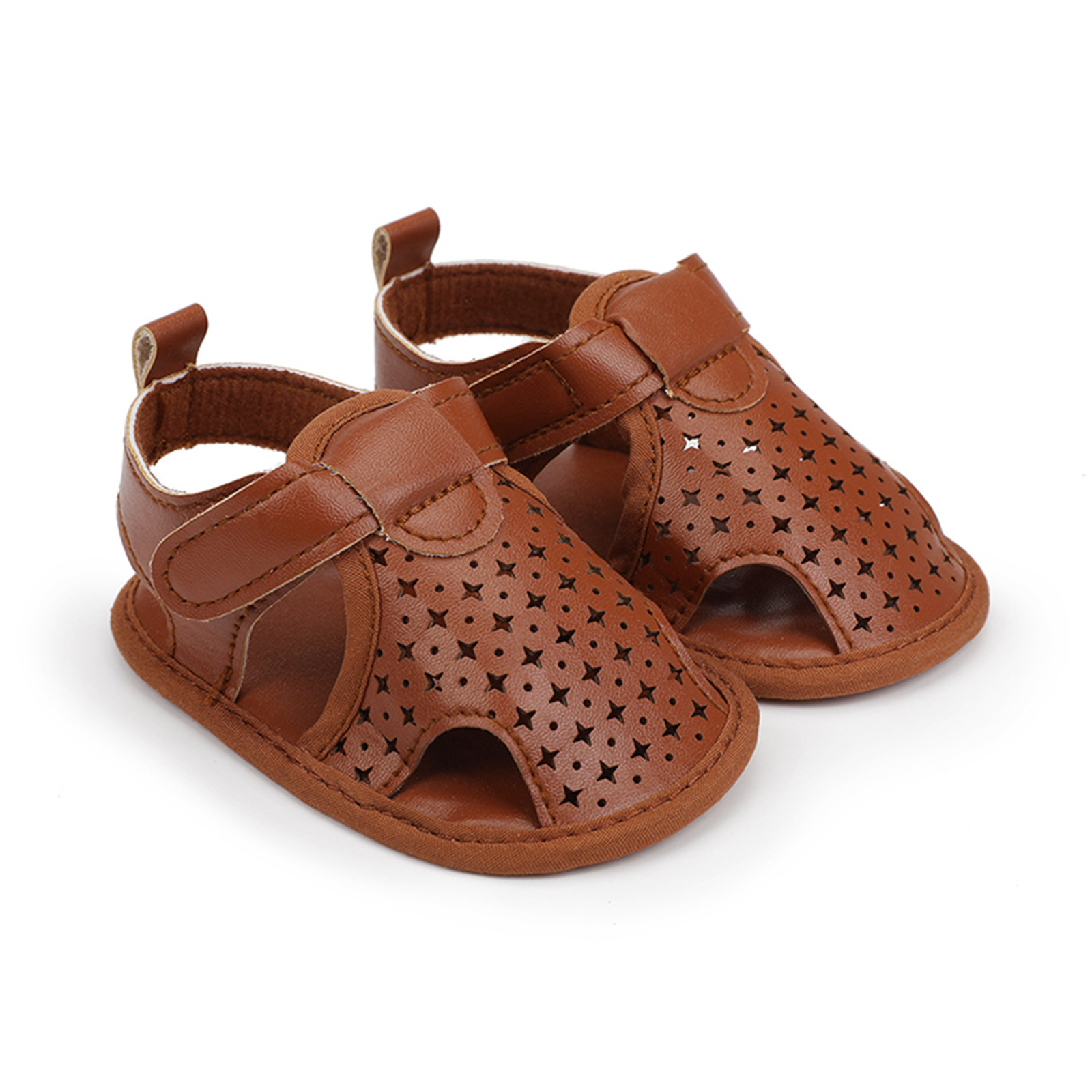 Newborn Shoes Hollow Soft Leather Hook Sandals Summer Children Toddler Baby Girls Hollow Out Sandals Princess Shoes Prewalker